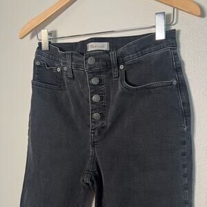Madewell Women’s Size 29 Black Cali Denim Boot Cut Jeans – High Rise Button Fly